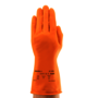Ansell Size 8.5 Orange AlphaTec® Flock Lined Unsupported Natural Rubber Latex Chemical Resistant Gloves