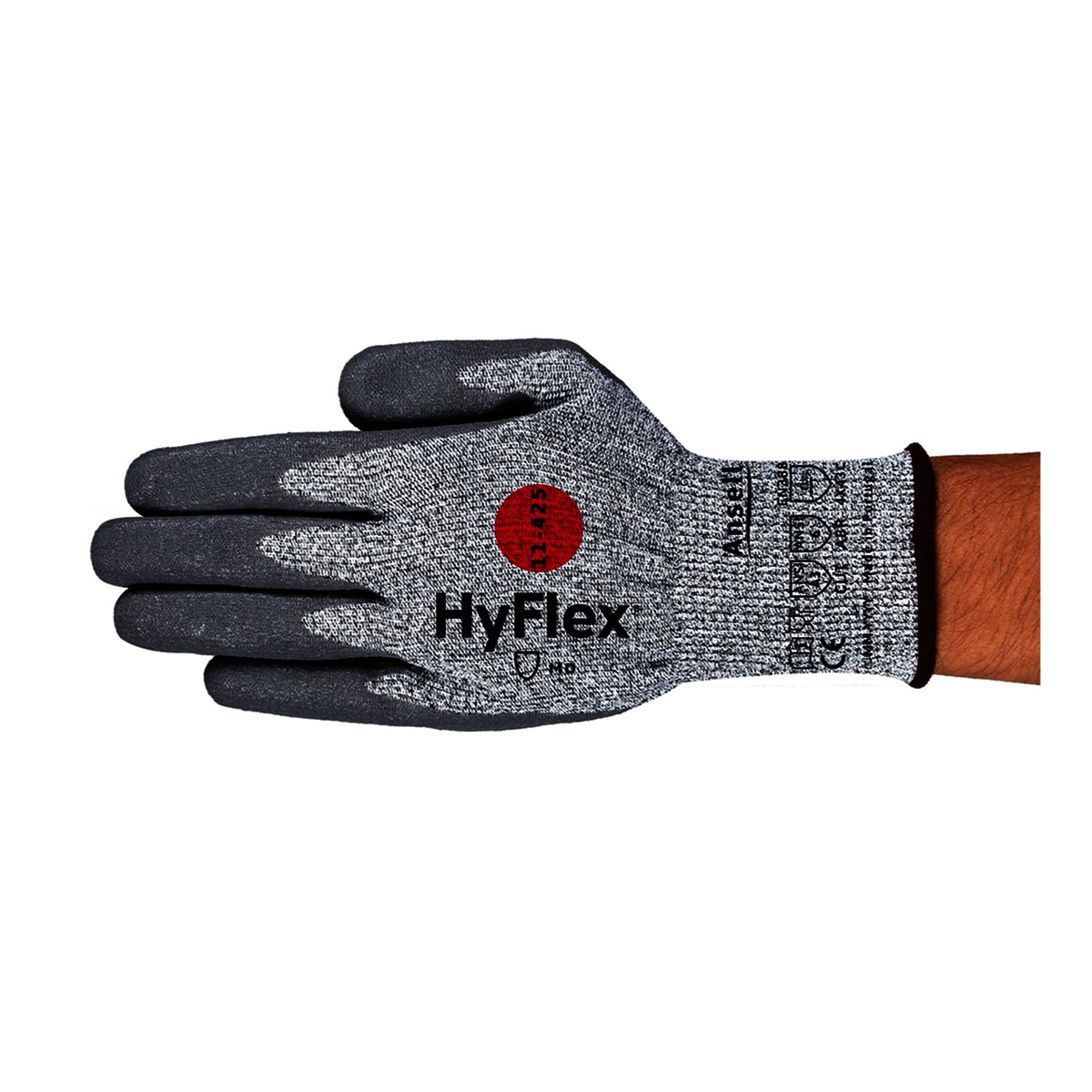 Airgas - ANE11-425-8 - Ansell Size 8 HyFlex® Polyamide, Fiber Glass And  HPPE Cut Resistant Gloves With Water-Based Polyurethane/Nitrile Coating