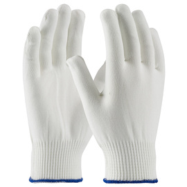 Protective Industrial Products Large White CleanTeam® Light Weight Seamless Knit Polyester Inspection Gloves With Knit Wrist