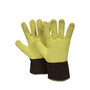 National Safety Apparel® Large 12" Yellow 34.9 Ounce Reversed Kevlar® Terry Cloth Heat Resistant Gloves With FR Navy Whipcord Cuff, Wool Lining, And Wing Thumb