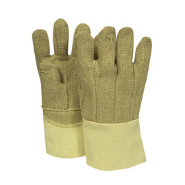 National Safety Apparel® Regular 14" Brown 77 Ounce PBI/DuPont™ Kevlar® Heat Resistant Gloves With Thermobest™ Cuff, Wool Lining, And Straight Thumb