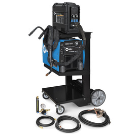 Miller® AlumaFeed® 450 MPa MIGRunner™ 3 Phase MIG Welder With 230 - 575 Input Voltage, 600 Amp Max Output, XR-AlumaFeed® SuitCase Push-Pull Wire Feeder, Air-Cooled Gun, And Accessory Package
