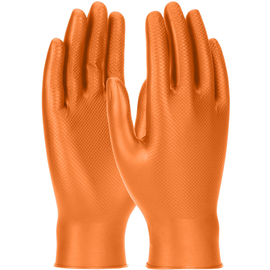 Protective Industrial Products X-Large Orange Grippaz™ Skins 6 mil Nitrile Extended Use Gloves (50 Gloves Per Box)