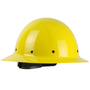 Protective Industrial Products Yellow Whistler™ HDPE Non-Vented Cap Style Hard Hat With Wheel Ratchet/4 Point Nylon Webbing Cradle Suspension