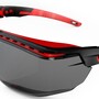 Honeywell Uvex Avatar™ OTG Wrap Around Safety Glasses With Black/Red 3/4 Frame And Gray Polycarbonate Lens