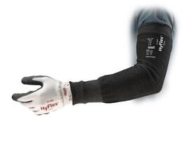 Ansell 18” Length/Wide Black HyFlex® INTERCEPT™ Technology Industrial Cut Resistant Sleeves