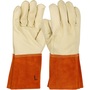 RADNOR™ Medium 11 3/4" Brown Regular Cowhide Unlined Hot/Heavy Material Handling Welders Gloves