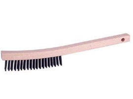 RADNOR™ 6" Carbon Steel Scratch Brush With Wood Handle