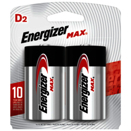 Energizer® Max® 1.5 Volt D Batteries (2 Per Package)