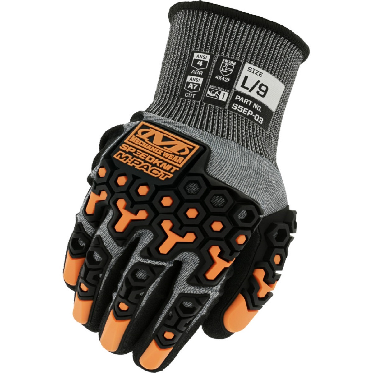Airgas - MF1S5EP-08-007 - Mechanix Wear® Size 7 SpeedKnit™ M-Pact® Cut  Resistant Gloves