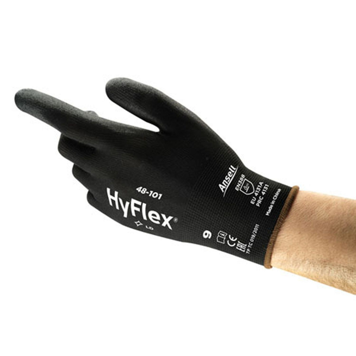 1 ANSELL 12 PAIRS OF HYFLEX FINGER COATED GLOVES SIZE 9 