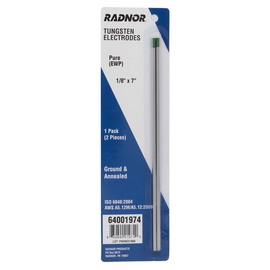 RADNOR™ 1/8" X 7" Pure Tungsten Electrode Ground (2 Per Package)