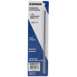 RADNOR™ 3/32" X 7" 1.5% Lanthanated Tungsten Electrode Ground (2 Per Package)