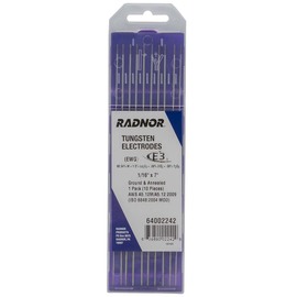 RADNOR™ 1/16" X 7" E3™ Tungsten Electrode Ground (10 Per Package)