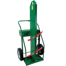 Anthony Welded Products 2 Cylinder Cart With 24" X 6" Auto Pneumatic Wheels And Continuous Handle