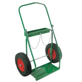 Anthony Welded Products 2 Cylinder Cart With 16" X 4" Pneumatic Wheels And Ergonomic Handle