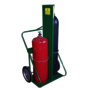 Saf-T-Cart Dual Cylinder Cart With Semi-Pneumatic Wheels And U-Shaped Handle