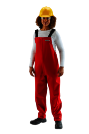 Ansell Size 6X Red Polyester/Breathable Membrane Flame Resistant Bib Overall With Stitched And Taped Closure