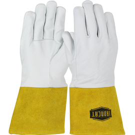 Protective Industrial Products Small 12" Natural Top Grain Kidskin Unlined Welders Gloves