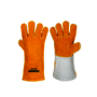 RADNOR™ Large 14" Brown And Gray Premium Side Split Cowhide Cotton Lined Stick Welders Gloves