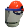 Protective Industrial Products Orange Hard Hat With Gray Arc Shield Faceshield 