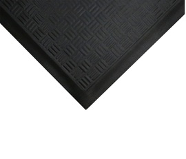 M+A Matting 3.2' X 16.1' Black Nitrile Cushion Station™ Floor Mat