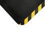 M+A Matting 3' x 30' Black with Yellow Striped Border Nitrile Rubber/Foam Hog Heaven® 5/8" Anti-Fatigue Floor Mat