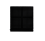 M+A Matting 36" X 36.75" Black Nitrile Rubber Hog Heaven® III Drainable Modular Tiles Floor Mat