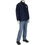 Protective Industrial Products XL Navy Sateen FR Treated Jacket With Snap Front Closure