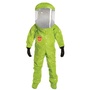 DuPont™ Large Yellow Tychem® 10000, 28 mil Encapsulated Level A Chemical Protective Suit With Expanded Back And Rear Entry