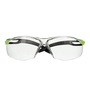 3M™ SecureFit™ 500 Series Green/Black Safety Glasses With Clear Anti-Scratch/Anti-Fog Lens