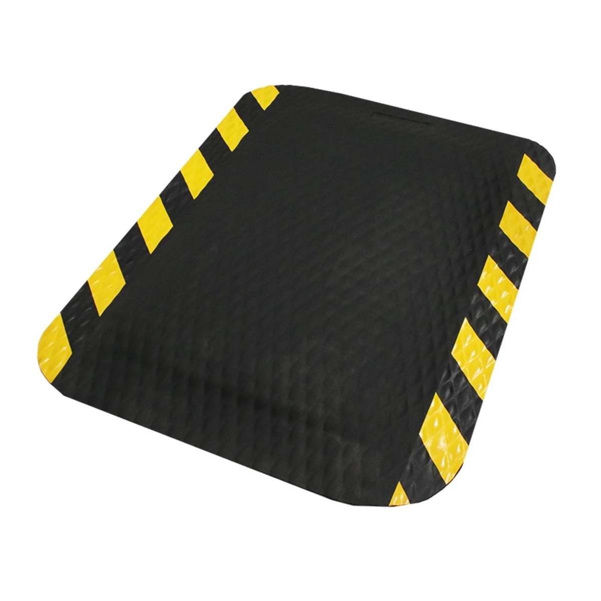 Airgas - RAD64059571 - RADNOR™ 4' X 6' Black Nitrile Rubber Hog Heaven®  5/8 Thick Anti-Fatigue Floor Mat With Striped Border
