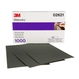 3M™ 5.5" X 9.0" 1000 Grit Wetordry™ Sheet
