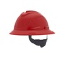 MSA Red V-Gard® C1™ HDPE Full Brim Hard Hat With 4 Point Ratchet Suspension