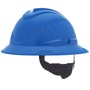 MSA Blue V-Gard® C1™ HDPE Full Brim Hard Hat With 4 Point Ratchet Suspension