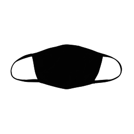 Bella + Canvas Medium/Large Black Fabric Face Mask