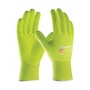 PIP® Size Small MaxiFlex® Ultimate™ 15 Gauge Hi-Viz Yellow MicroFoam Nitrile Palm & Fingers Coated Work Gloves With Hi-Viz Yellow Nylon And Elastane Liner And Knit Wrist Cuff