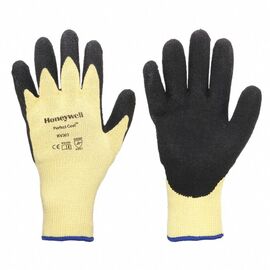 Honeywell Large Tuff-Coat III™ 10 Cut Medium Weight General Purpose Cut Resistant Blue Natural Rubber Palm And Fingertip Coated Work Gloves With Kevlar® And Steel Blend Liner And Knit Wrist