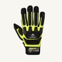 Superior Glove® 2X Black and Hi-Viz Yellow Clutch Gear® Cotton and Nylon Full Finger Mechanics Gloves With Velcro Cuff