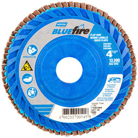 Norton® BlueFire 4 1/2" X 7/8" P40 Grit Type 27 Flap Disc
