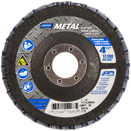 Norton® Metal 4 1/2" X 7/8" P36 Grit Type 29 Flap Disc