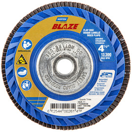 Norton® Blaze 4 1/2" X 5/8" - 11 120 Grit Type 27 Flap Disc