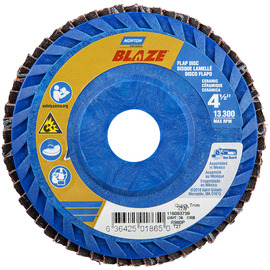 Norton® Blaze 4 1/2" X 7/8" 36 Grit Type 27 Flap Disc