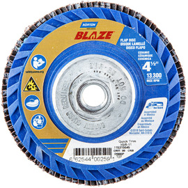Norton® Blaze 4 1/2" X 5/8" - 11 80 Grit Type 27 Flap Disc
