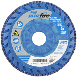 Norton® BlueFire 5" X 7/8" P40 Grit Type 27 Flap Disc