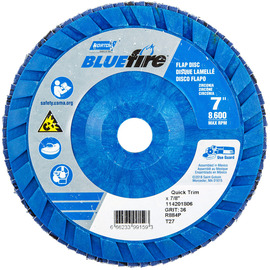 Norton® BlueFire 7" X 7/8" P36 Grit Type 27 Flap Disc