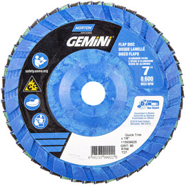 Norton® Gemini 7" X 7/8" P80 Grit Type 27 Flap Disc