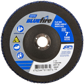 Norton® BlueFire 7" X 7/8" P40 Grit Type 29 Flap Disc