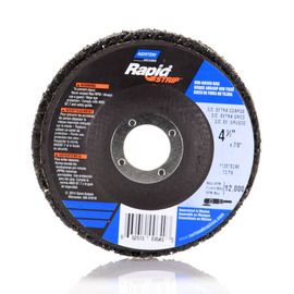 Norton® 4 1/2" X 7/8" Extra Coarse Grade Silicon Carbide Bear-Tex Rapid Strip Black Non-Woven Depressed Center Disc