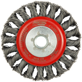 Norton® 4" X 5/8" - 11" BlueFire Carbon Steel Wheel Brush